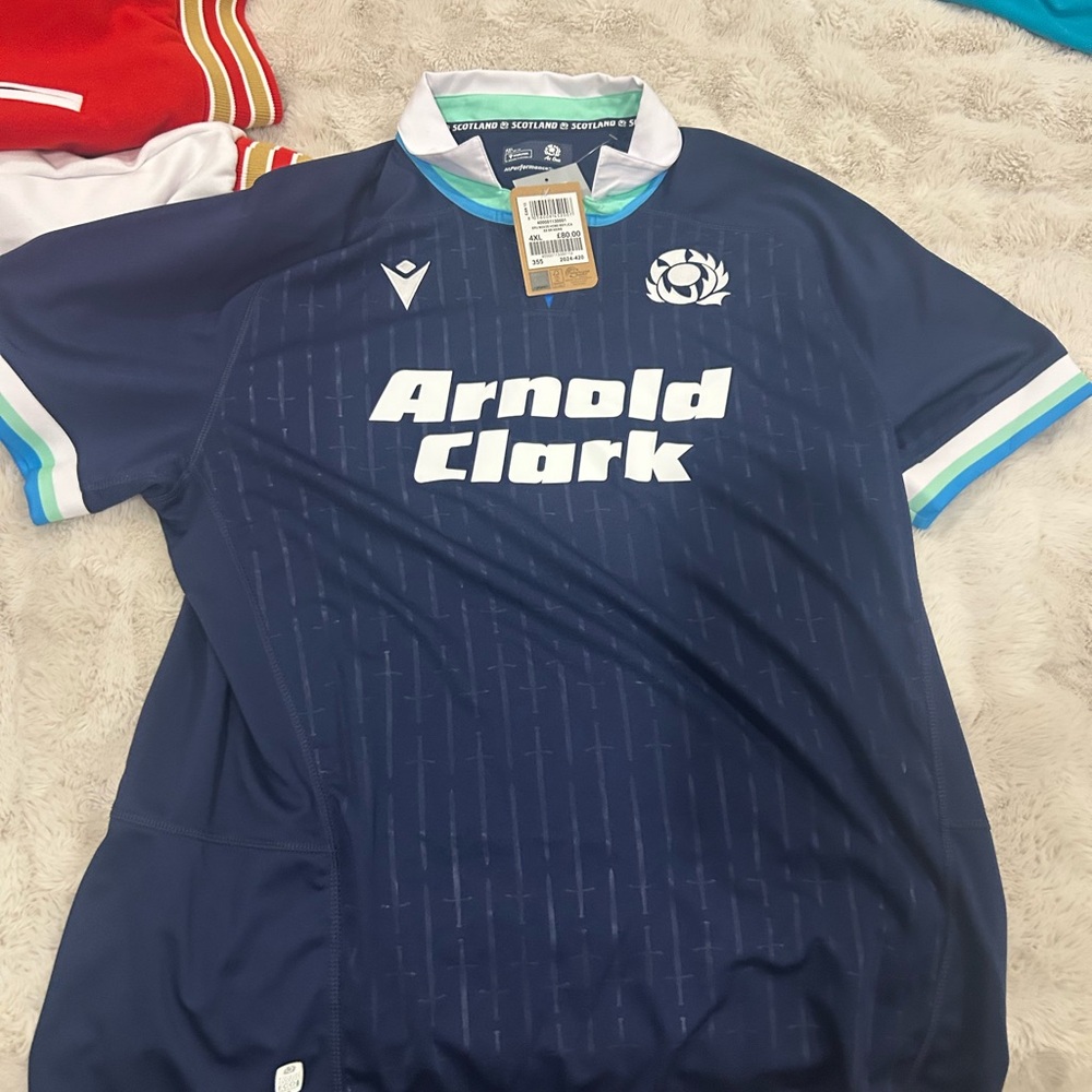 MACARON Scotland Rugby Jersey - Navy and White